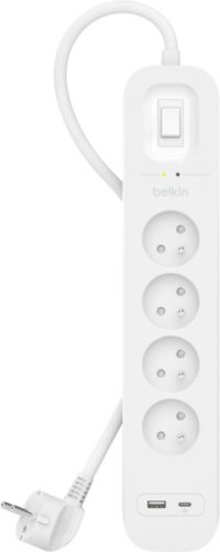 Multiprise BELKIN 4 prises + USB-C et USB-A