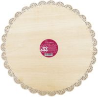 Support gâteau SCRAPCOOKING rond dentelle bois 29cm