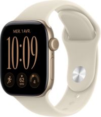 Montre connectée APPLE WATCH Serie 12 42mm Alu Or clair / Sable S/M