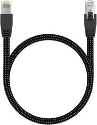 Câble Ethernet ADEQWAT 1M Droit CAT8 noir