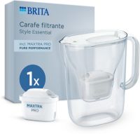 Carafe filtrante BRITA Style Essential Blanc + 1 cartouche Maxtra Pro