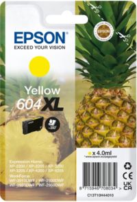Cartouche d'encre EPSON Originale 604 XL Haute Capacité Jaune (Yellow) Série Ananas - C13T09R44010