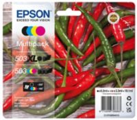 Cartouche d'encre EPSON Pack Multipack 4 Originales 503 (Noir XL + 3 Couleurs) - C13T05A54010