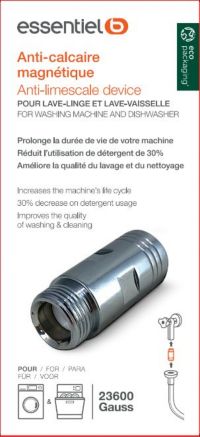 Anti-calcaire magnétique ESSENTIELB Pour lave-linge et lave vaisselle
