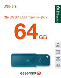 Clé USB ESSENTIELB 64Go USB 3.2