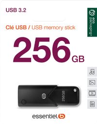 Clé USB ESSENTIELB 256Go USB 3.2