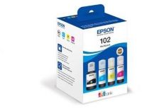 Cartouche d'encre EPSON Pack 4 Bouteilles d'Encre Ecotank 102 (Noir + 3 Couleurs Photo) - C13T03R14A