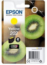Cartouche d'encre EPSON Originale 202 Jaune (Yellow) Série Kiwi - C13T02E44010