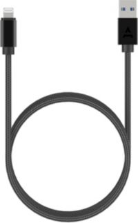 Câble Lightning ADEQWAT vers USB 3M certifié Apple Noir