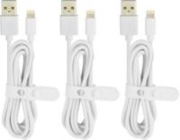 ESSENTIELB pack de 3 cables 1m blanc