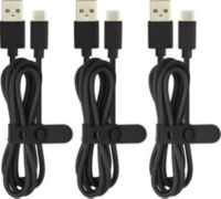 Câble USB C ESSENTIELB pack 3 câbles USB 1M Blanc/Noir/Mauve
