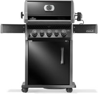 Barbecue gaz NAPOLEON Rogue RPS425RSIBPK2FRR noir 5 bruleurs sur chariot, 60x45 cm bruleurs latéral et arrière infrarouge