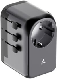 Adaptateur de voyage ADEQWAT 65W universel EU UK US ASIE