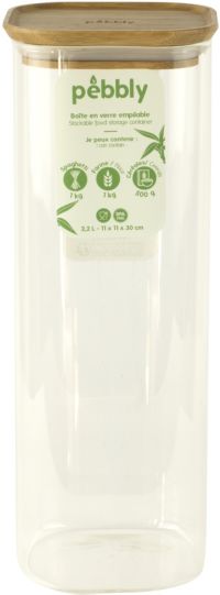 Boîte alimentaire PEBBLY en verre 2.20 L