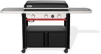 Plancha gaz WEBER black 3 brûleurs sur chariot, 76x46 cm
