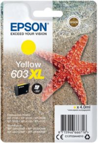 Cartouche d'encre EPSON Originale 603 XL Haute Capacité Jaune (Yellow) - C13T03U44010