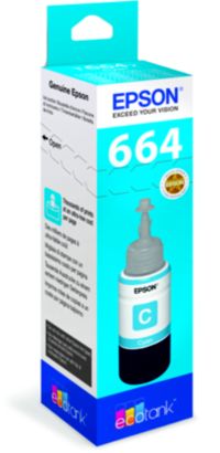 Cartouche d'encre EPSON Bouteille d'Encre Ecotank T664 Cyan - C13T66424A