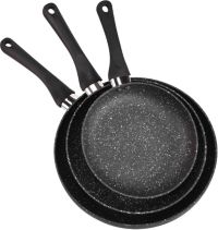 Essentielb Set 3 poêles Pietra black