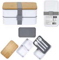 Lunch box COOK CONCEPT 2 niveaux avec bande élastique M12