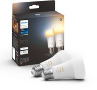 Ampoule LED connectée PHILIPS HUE E27 White Ambiance 40W pack de 2