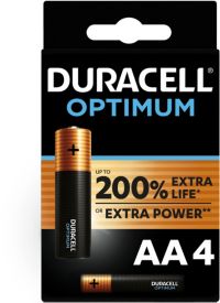 Pile DURACELL LR06 AA Lot 4 piles OPTIMUM