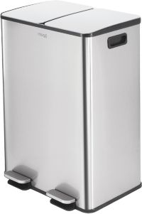 Poubelle tri sélectif MIOGO Tri selectif 60L inox