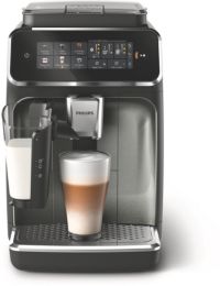 Expresso Broyeur PHILIPS EP3349/70 cafetière à grain LatteGo série 3300, 6 boissons, SilentBrew, Noir