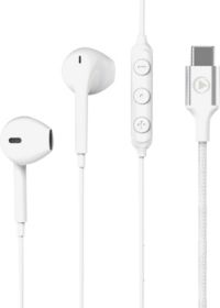 Ecouteurs FORCE PLAY Kit piétons bouton USB-C blanc  renforcé