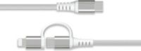 Câble alimentation FORCE POWER 60W USB-C/ USB-C+Lightning MFI 1.2m
