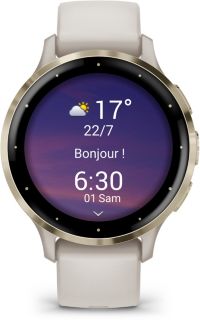 Montre sport GARMIN Venu 3S Sport et santé GPS AMOLED BT 41 mm Blanc