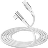 Câble USB FORCE POWER 60W USB-C / USB-C 2m blanc coudé