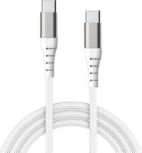 Câble USB FORCE POWER 60W USB-C / USB-C 3m blanc renforcé