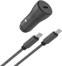 Chargeur allume cigare ADEQWAT 30W USB-C + Cable USB-C 1m noir