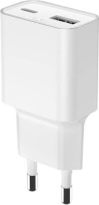 Chargeur FORCE POWER 30W USB-A + USB-C GaN b lanc recyclé