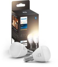 Ampoule LED connectée PHILIPS HUE E14 White Sphérique pack de 2