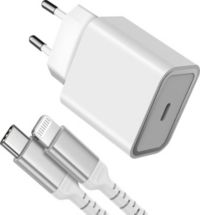 Chargeur secteur FORCE POWER 30W + cable USB-C / Lightning MFI 1.2m