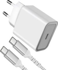 Chargeur secteur FORCE POWER 25W + cable USB-C / USB-C 1.2m