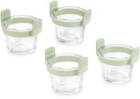 Lot LEKUE x4 mini plat en verre rond pour airfryer