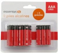 Pile ESSENTIELB LR03 AAA Lot 12 piles