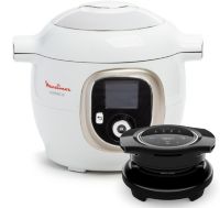 Cookeo MOULINEX CE85XAF0 blanc 6 L, 9 modes de cuisson + Extra Crisp