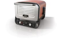 Four à pizza électrique NINJA Woodfire OO101EU orange inox, 1 pizza 30 cm, préchauffage 15 min, jusqu'à 370°C