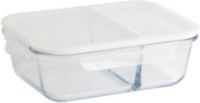 Boîte alimentaire PEBBLY en verre rectangulaire compartiment