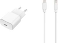 Chargeur + câble ESSENTIELB 20W USB-C + Cable USB-C 1M Blanc