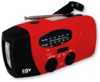 Radio FM CGV de survie à manivelle rouge