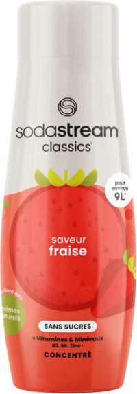 Concentré SODASTREAM saveur FRAISE sans sucres 440 ml