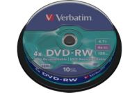 DVD vierge VERBATIM DVD-RW 4.7GB 10PK Spindle 4x