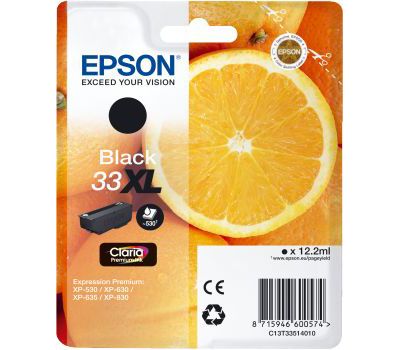 Cartouche d'encre EPSON Originale T3351 XL Haute Capacité Noire Série Orange - C13T33514010