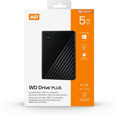 Disque dur externe WESTERN DIGITAL Drive PLUS 5TB
