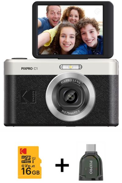 KODAK Pixpro C1 Black + Micro SD 16Go