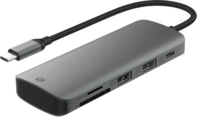 Hub USB C ESSENTIELB 7 en 1 2 USB-A + 3 USB-C + 2 ports SD
